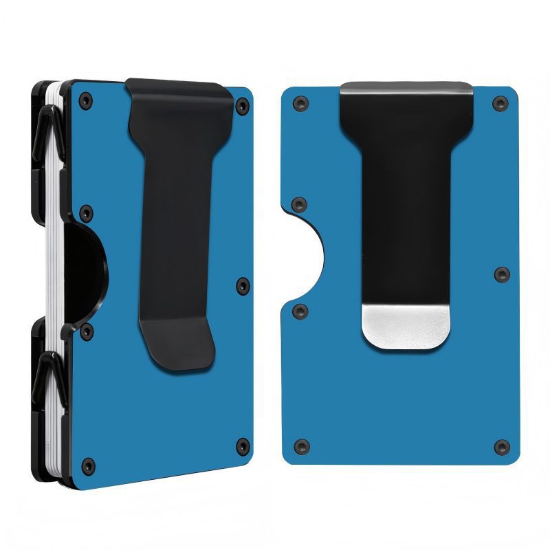 Creative Aluminum Alloy RFID Blocking Card Holder Large Capacity Anti-Theft Metal Wallet