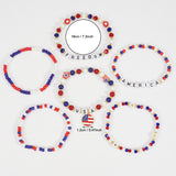Red White Blue American Flag Bracelet