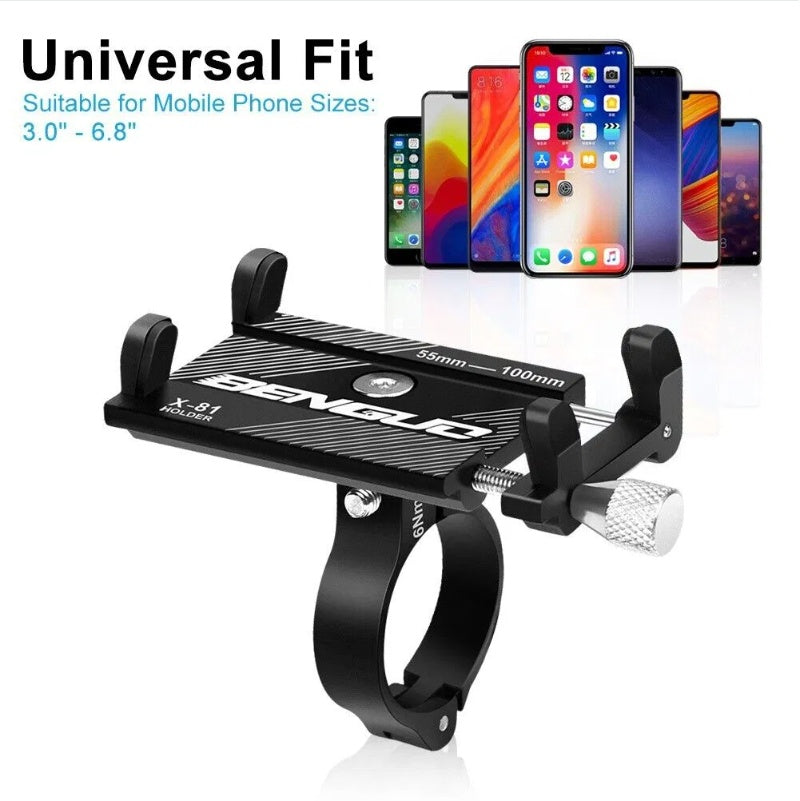 Aluminum bike phone mount in red color