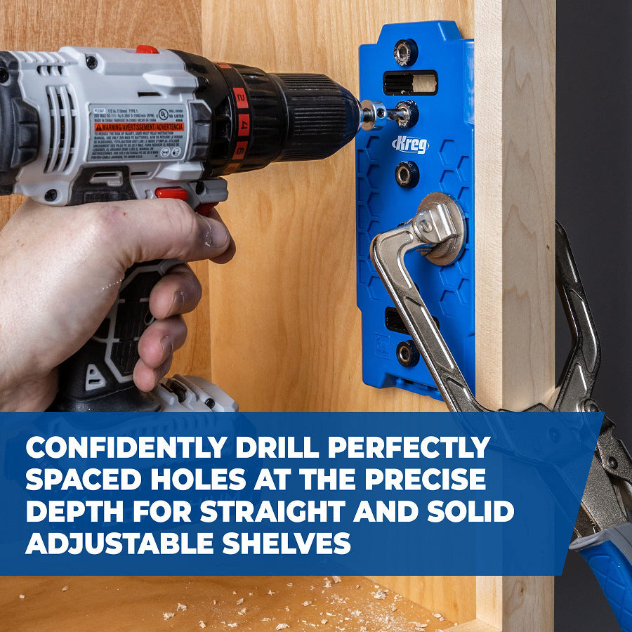 Woodworking Shelf Pin Hole Jig for Cabinet Drilling