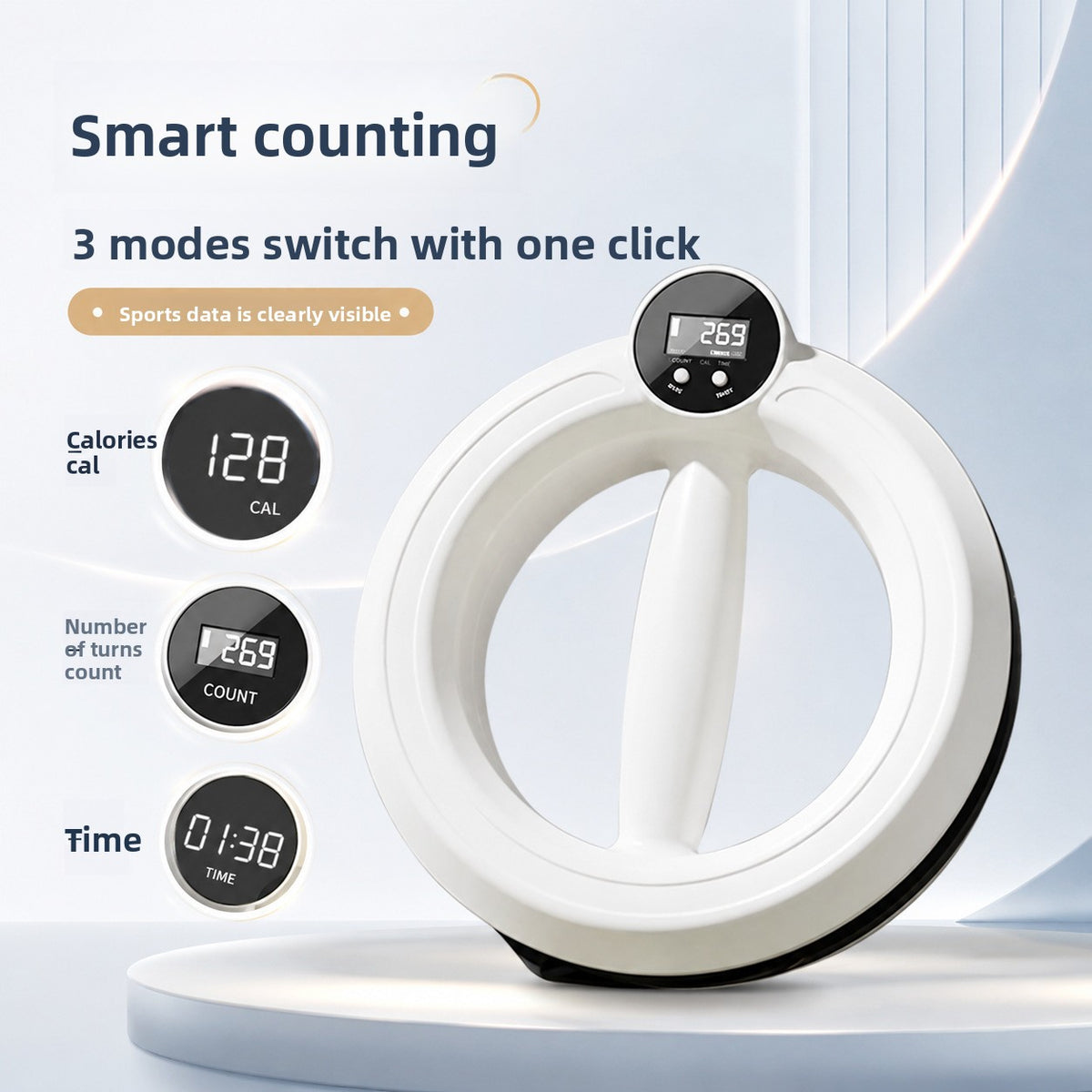 New 360-Degree Smart Counting Hand-Cranked Hula Hoop Home Arm Fitness Device Slimming Arm Strength Trainer Wholesale Cross-Border