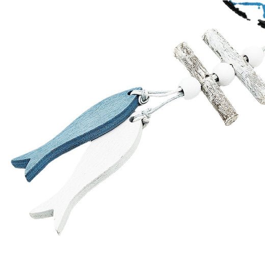Ocean Series Wooden Fish Pendant Home Decoration