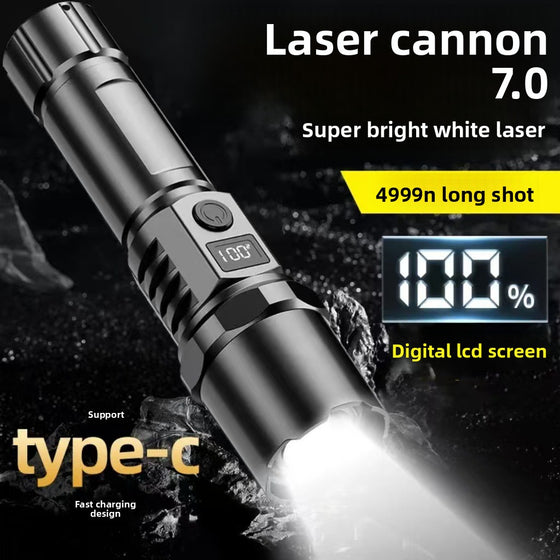 strong flashlight rechargeable with digital display Outdoor Lighting & Tools product image 1