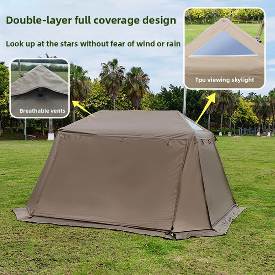 Automatic Quick-Open Camping Tent with Chimney Ventilation Camping Shelter & Sleep product image 2