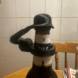 Soldier Salute Beer Bottle Helmet