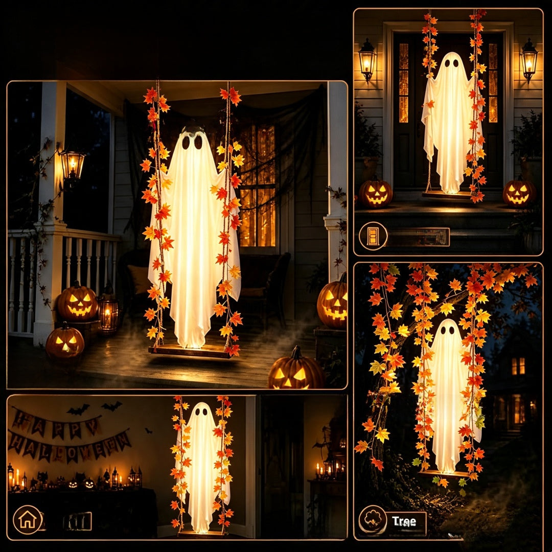 Halloween Hanging Ghost Swing Decoration