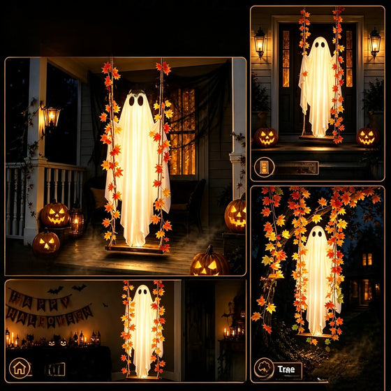 Halloween Hanging Ghost Swing Decoration
