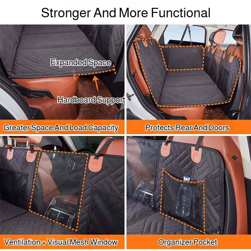 Winter Removable Car Seat Cover Back Seat Extension Dog Pad Waterproof Scratch Proof Nonslip Hammock Rear Seat Cushion for Pet