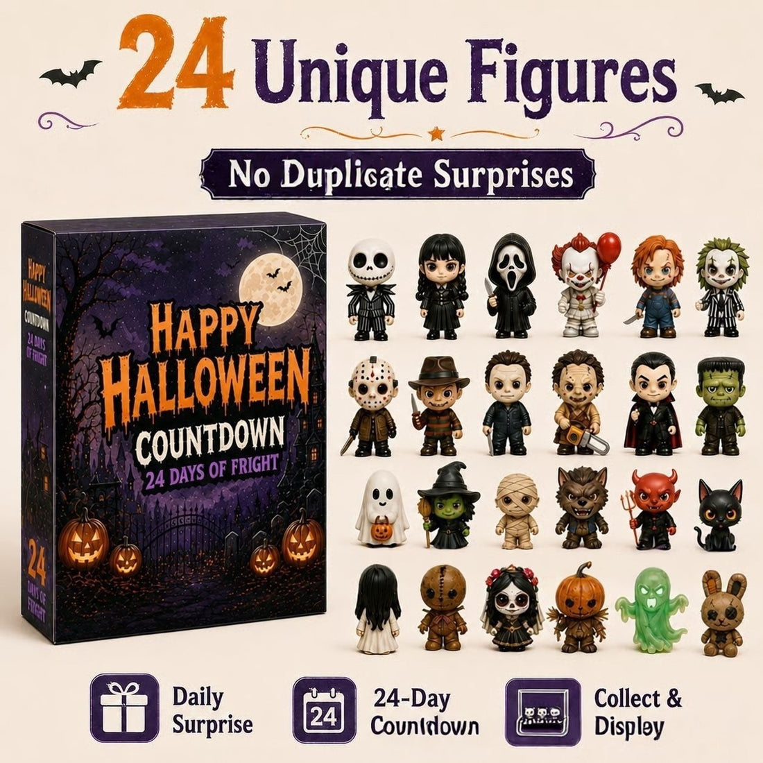Halloween Surprise Countdown Calendar Set