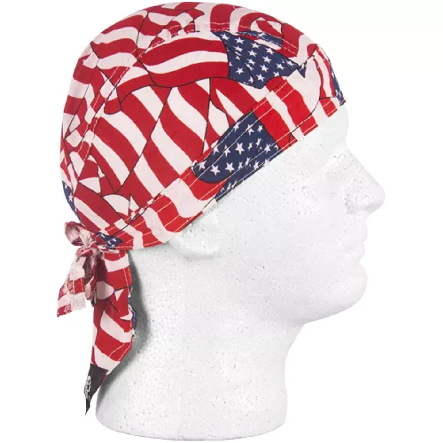 Cotton Headwrap 12-Pack - Tossed USA Flag