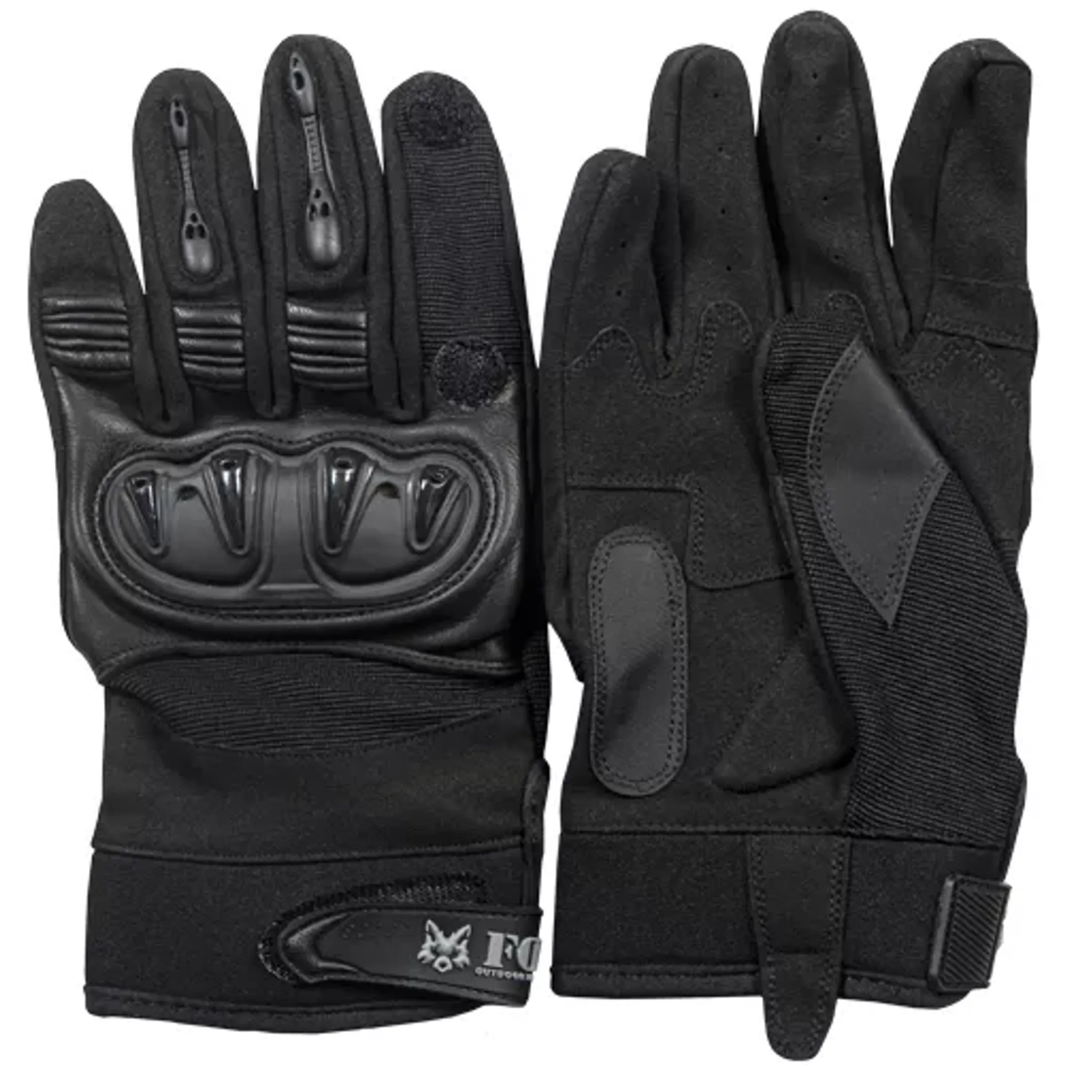 Clawed Hard Knuckle Shooter's Gloves - Tan