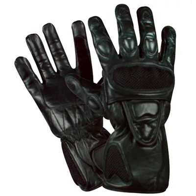 Extended Cuff Hard Knuckle Tactical Glove - Black