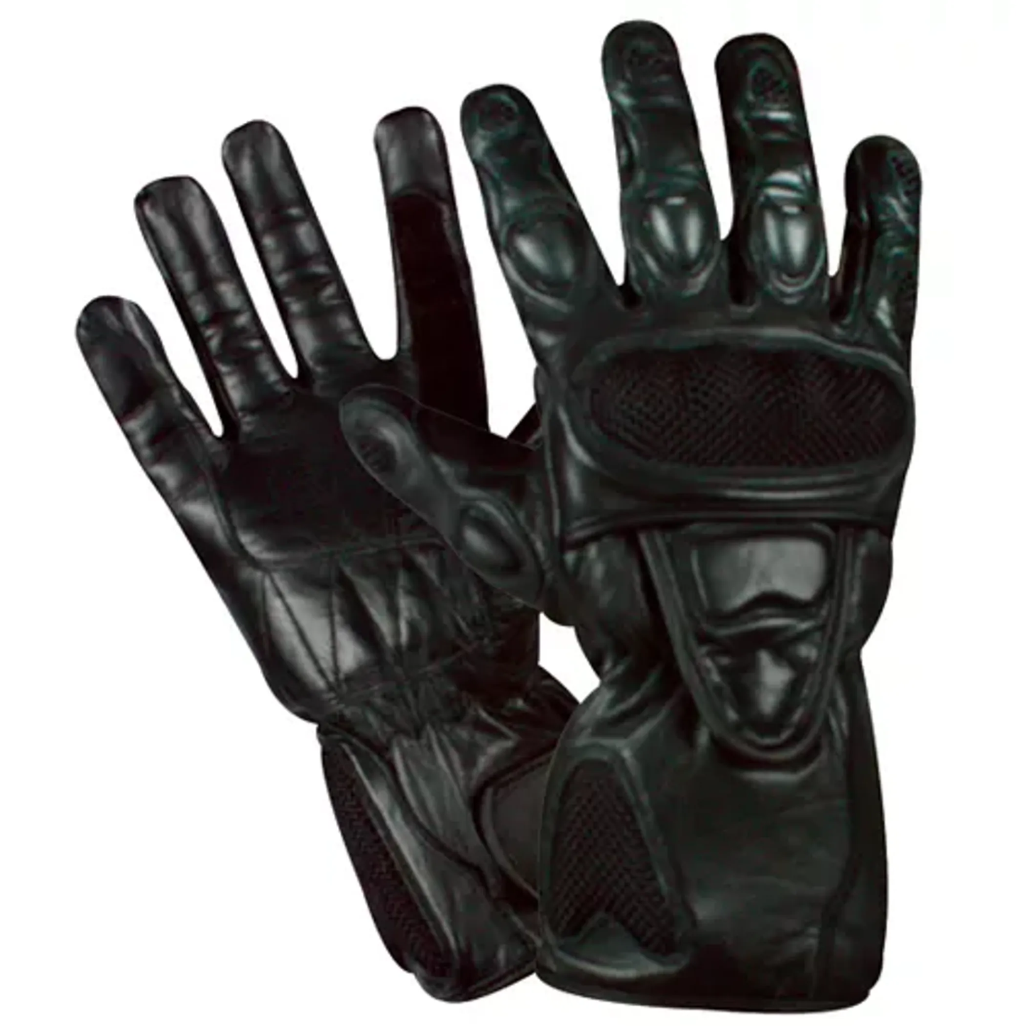 Extended Cuff Hard Knuckle Tactical Glove - Black