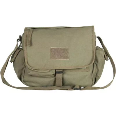 Retro Messenger Bag With Plain Flap