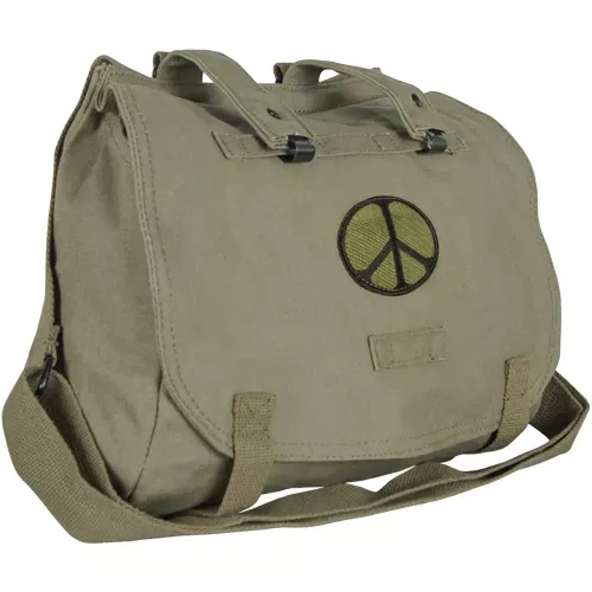 Retro Hungarian Shoulder Bag With Peace Emblem