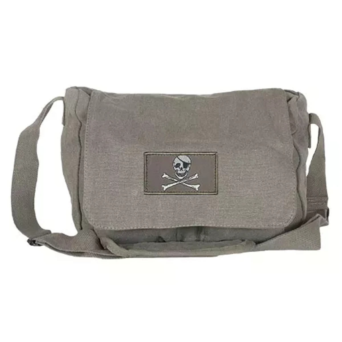 Retro Departure Shoulder Bag With Skull Emblem