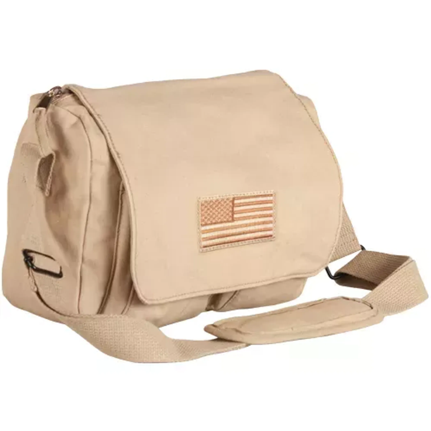 Retro Departure Shoulder Bag With USA Emblem