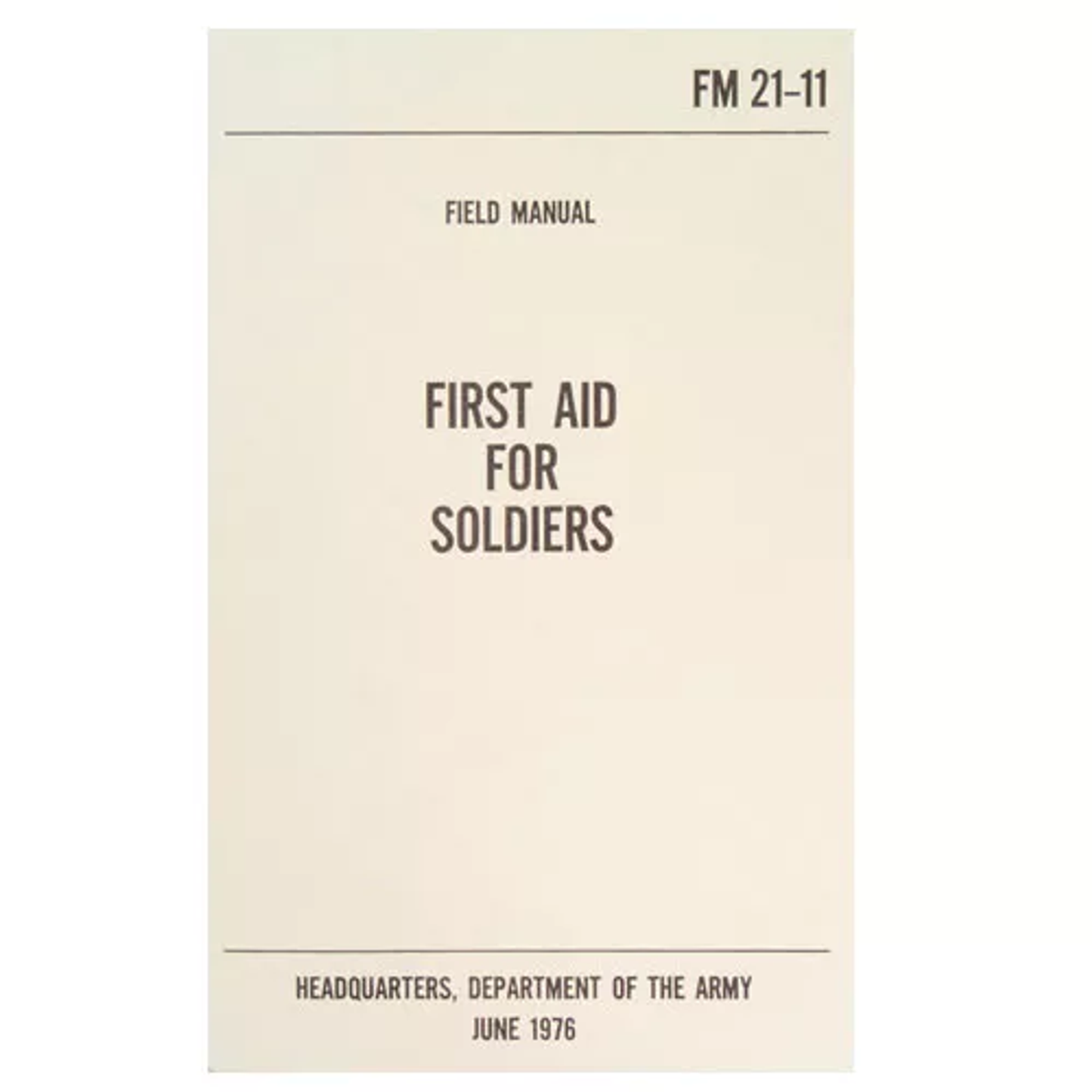 First Aid for Soldiers Manual