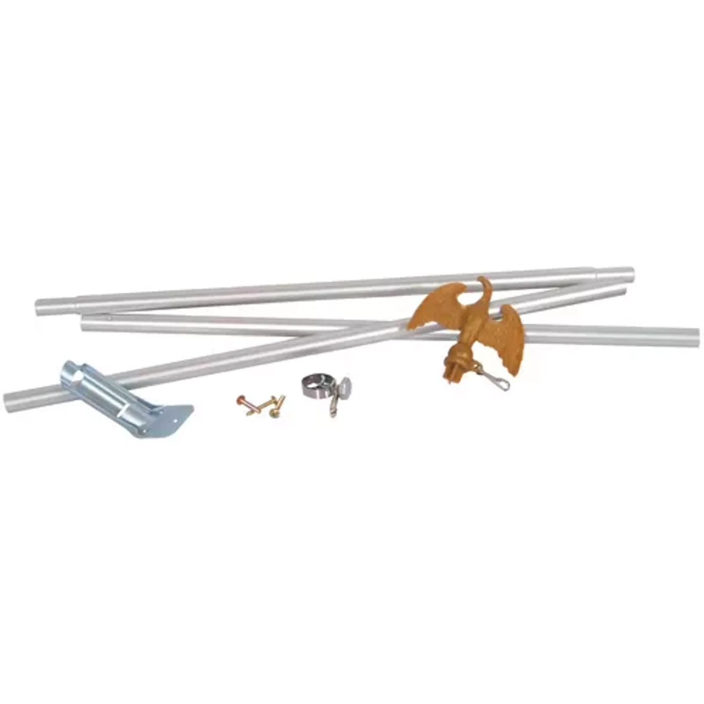 Fox Outdoor Flag Pole Set - Silver