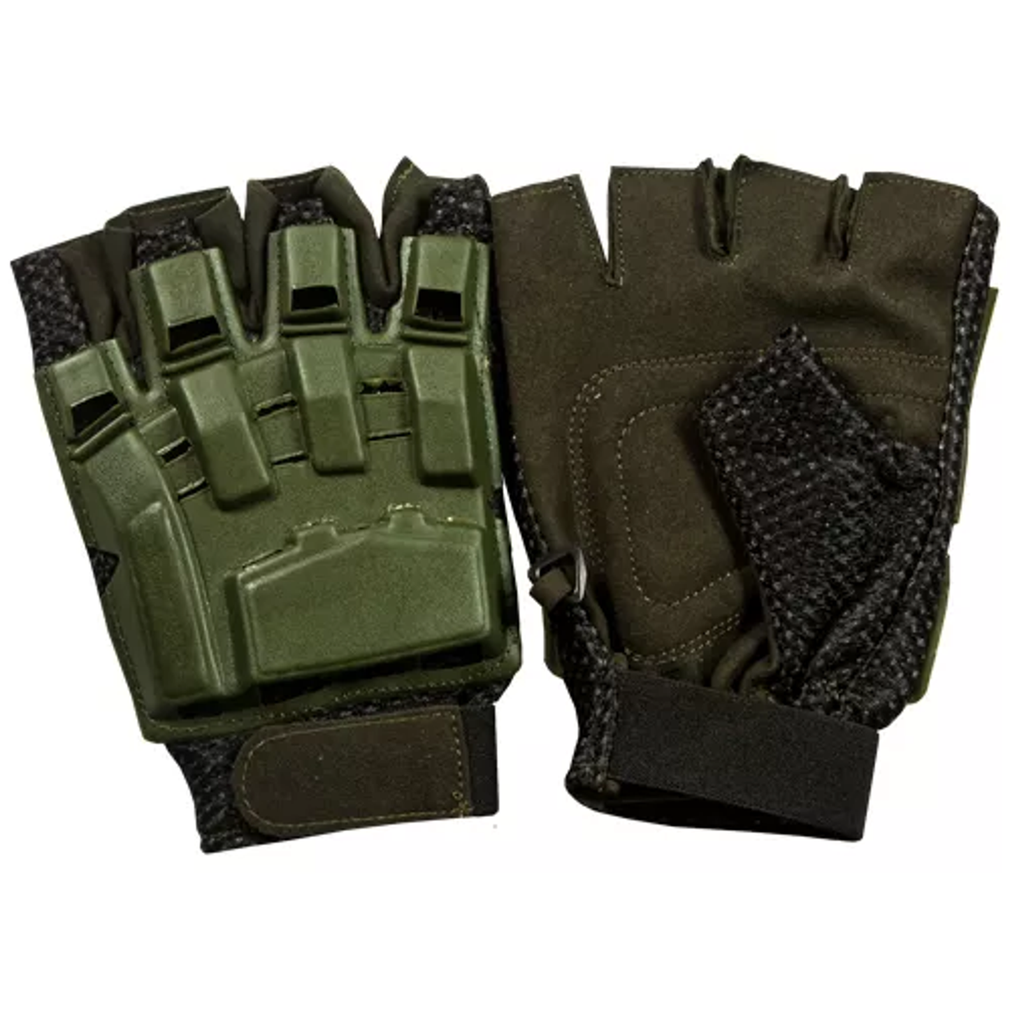 Fox Outdoor Half Finger Tactical Engagement Glove - Olive Drab
