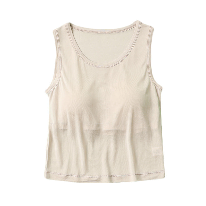Mulberry silk camisole with built-in removable bra pads, photo 5