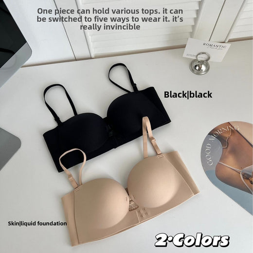 Front Clasp Strapless Push-Up Bra