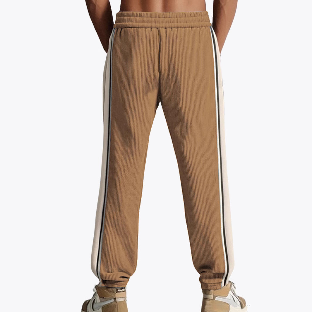Men's loose fit patchwork corduroy pants, photo 1