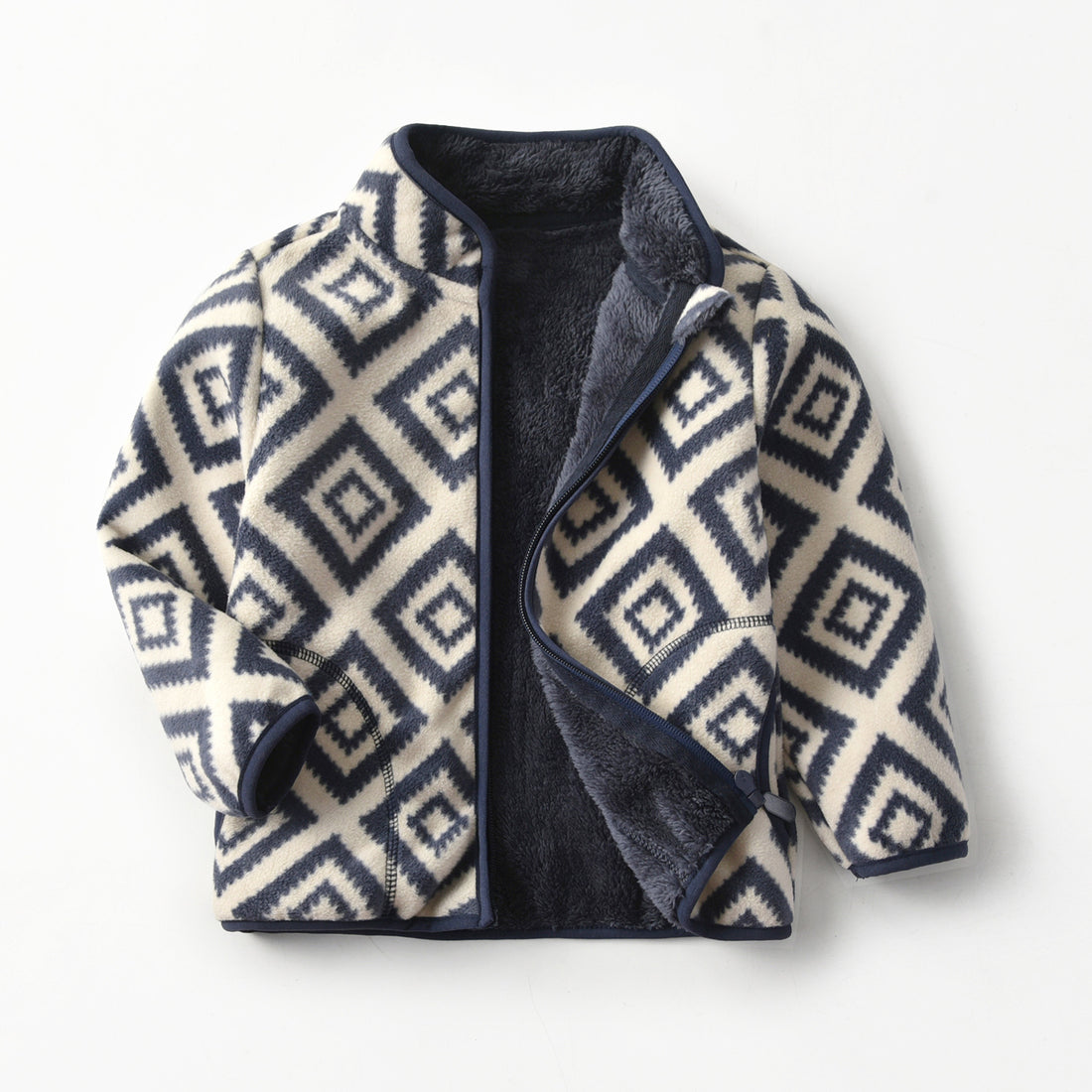 Childrens Fleece Lined Zip Jacket Warm Polar Fleece Top Coat product image 4