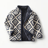 Childrens Fleece Lined Zip Jacket Warm Polar Fleece Top Coat