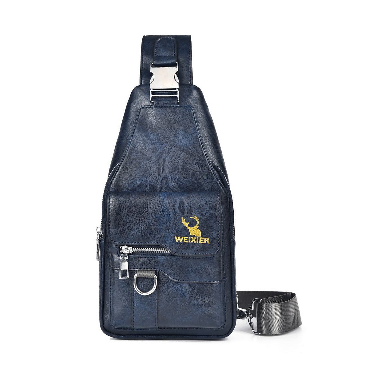 Retro Waterproof Mens Chest Crossbody Bag