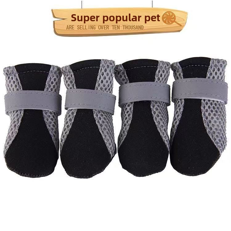 Reflective Mesh Dog Shoes with Anti-Slip Sole