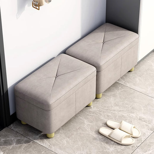 Multifunctional Storage Stool with Soft Seat