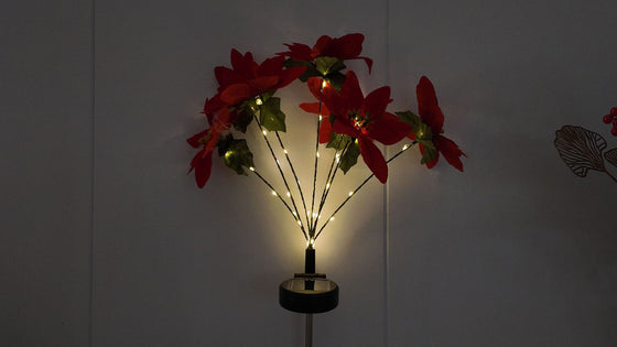 Solar Poinsettia Garden Lights Outdoor & Pond Lighting product image 6