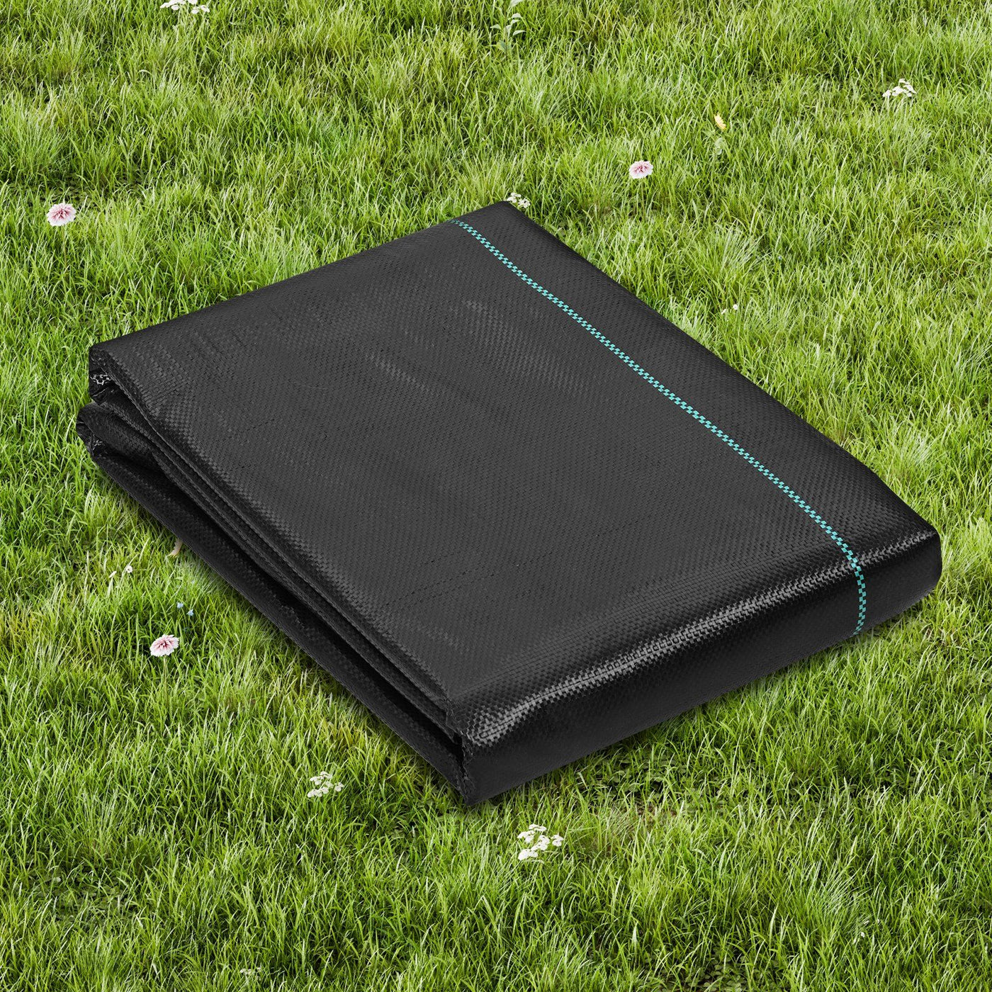 Heavy-duty weed barrier fabric 4 ft by 100 ft roll in black