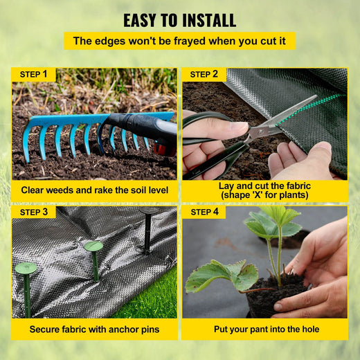 4FT x 300FT weed barrier fabric under mulch