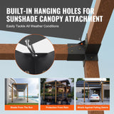 Pergola bracket joining post and two horizontal beams
