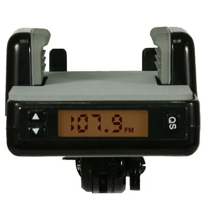 FM transmitter with wired remote control and 3.5 mm jack