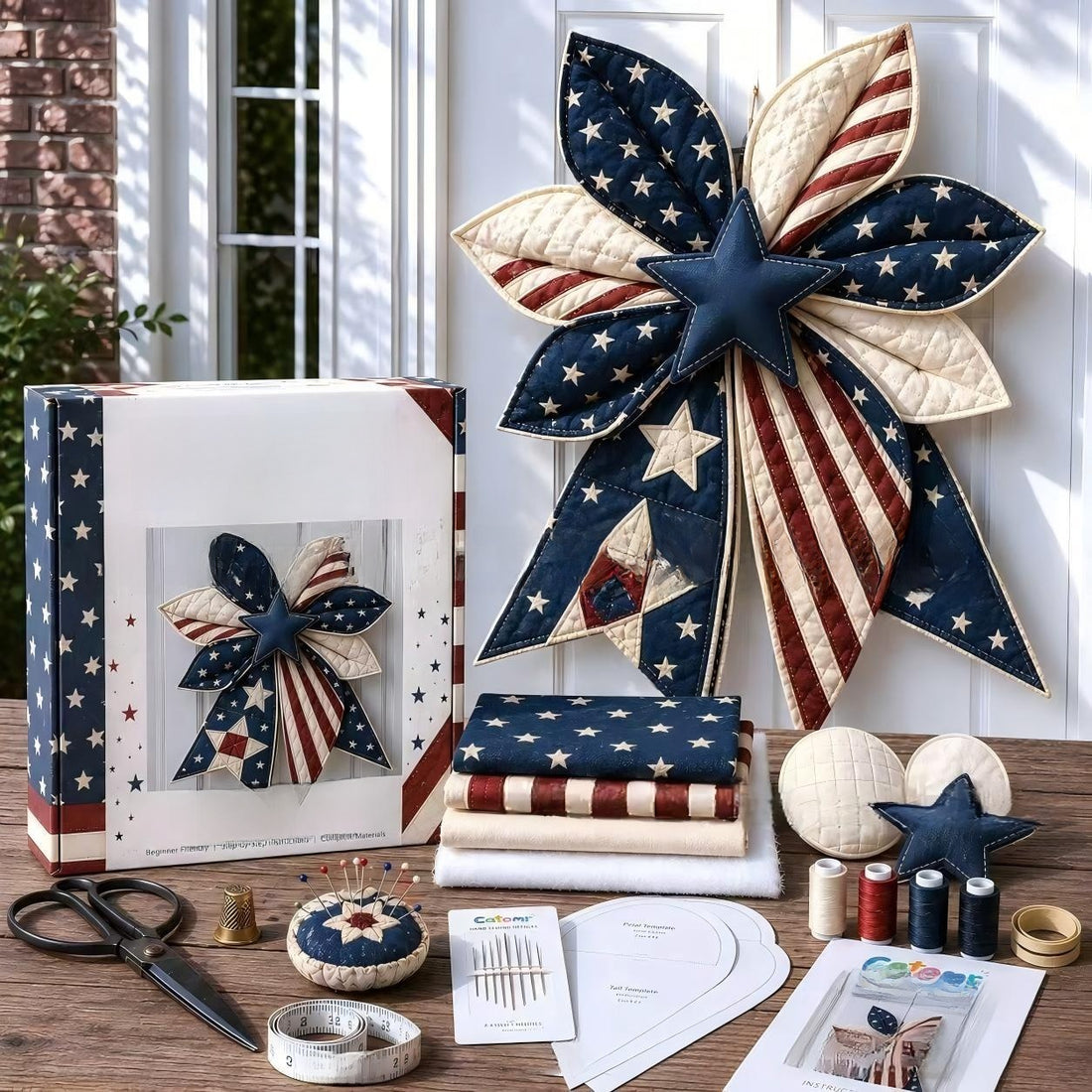 Large Patchwork Bow Sewing Kit