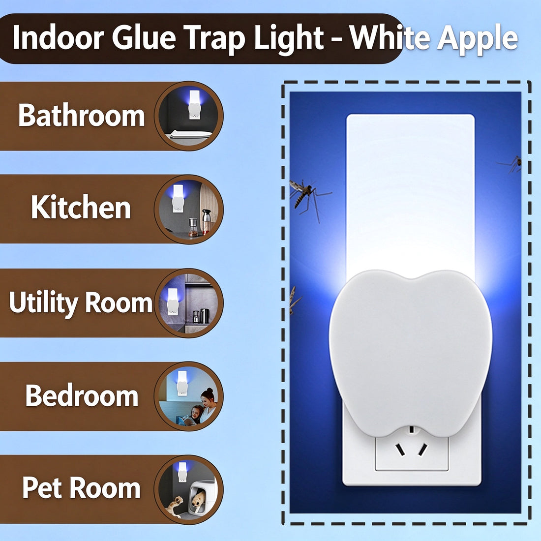 Plug-in Mosquito Trap with Sticky Glue Boards