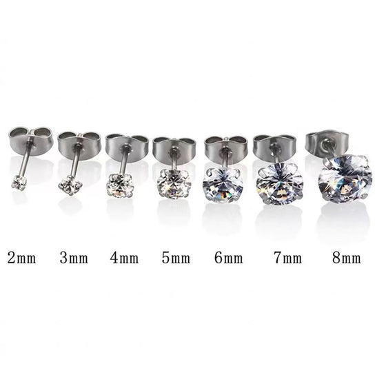 Cubic Zirconia Stainless Steel Ear Studs product image 6