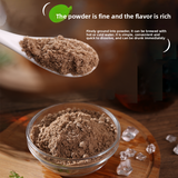 Tart plum powder, fresh orange powder