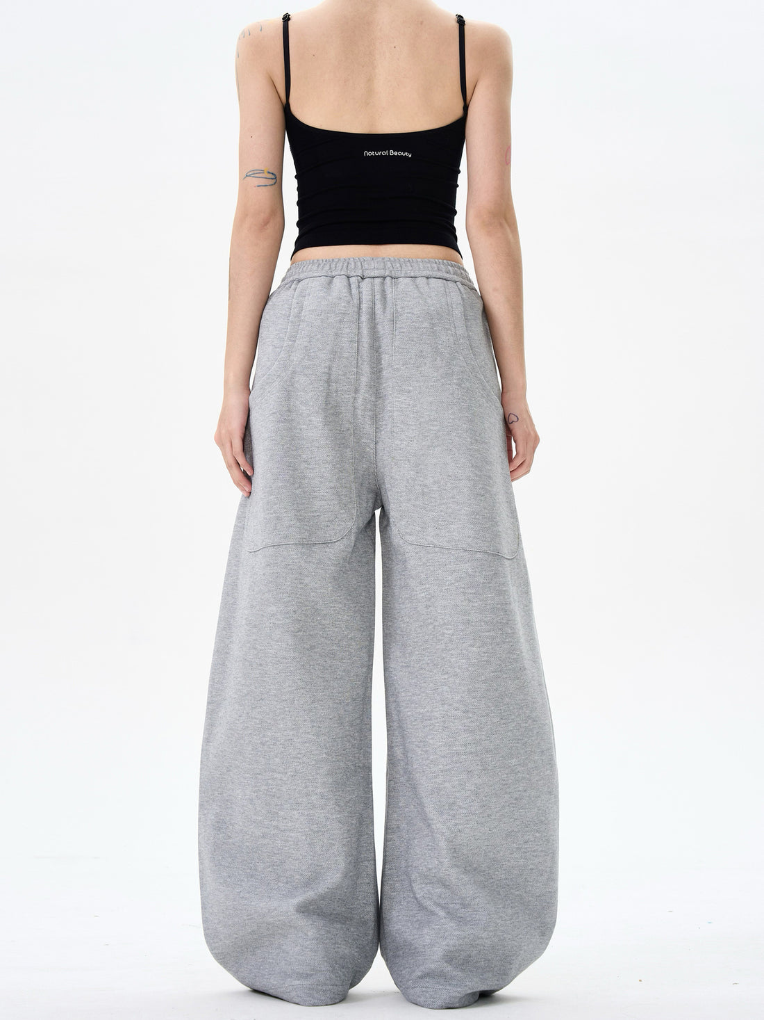 Women's High Waist Drawstring Wide Leg Streetwear Casual Pants