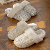 Women's Plush Cotton Slippers Soft-Soled Indoor Shoes