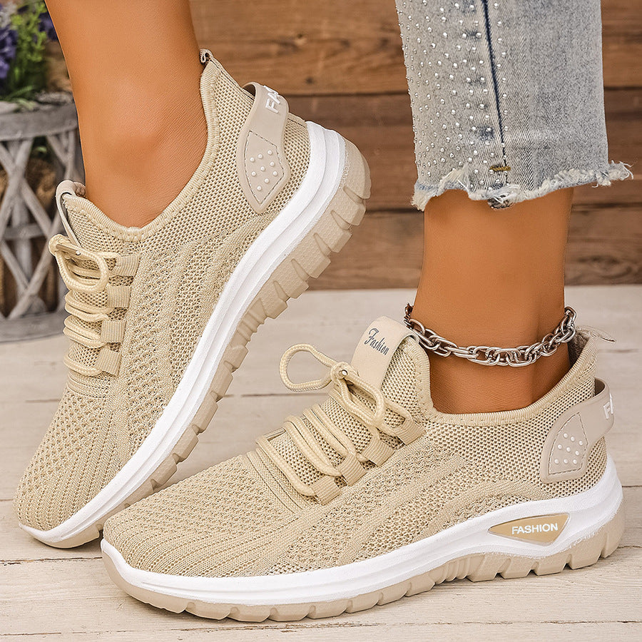 Women's Shoes for Spring and Autumn, Large Size, Comfortable Soft-Soled Running Shoes