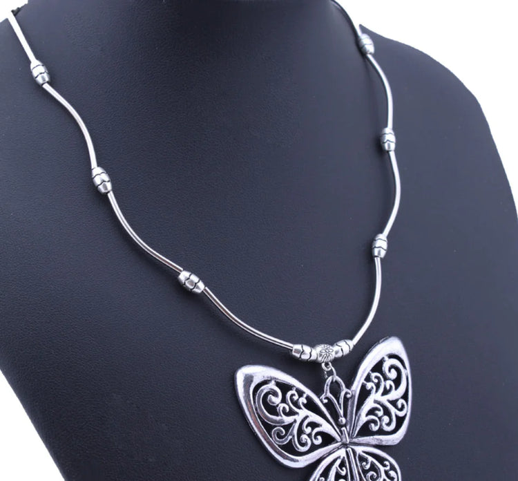 Hollow Butterfly Pendant Necklace — Adjustable Chain - Image 6
