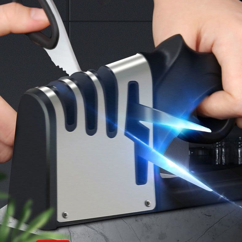 Diamond knife sharpener serrated knife slot detail