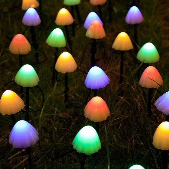 Solar LED Mushroom Light String Outdoor & Pond Lighting product image 5