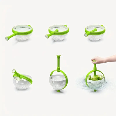 Salad Spinner Set with Vegetable Dryer and Colander - Image 2