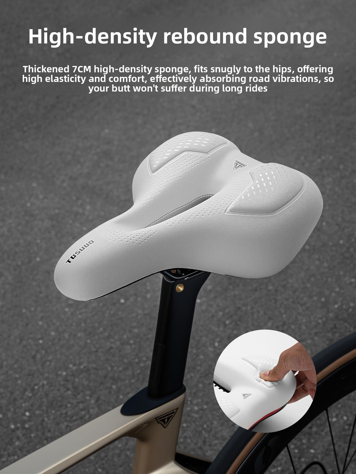 Captain Tas Bicycle Seat Cushion Silicone Saddle