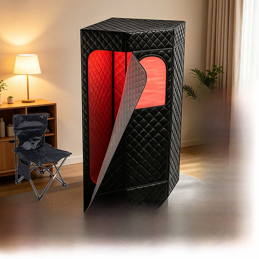 Portable Home Steam Sauna Box with Folding Chair